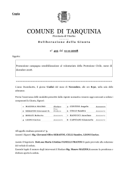 comune di tarquinia - Per il bene di Tarquinia