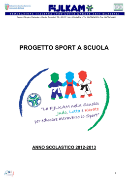 Progetto sport a scuola FIJLKAM a.s. 2012-2013