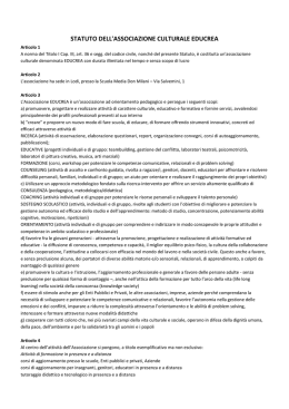 Scarica lo statuto in formato pdf