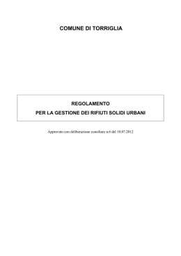 Regolamento RSU - Comune di Torriglia
