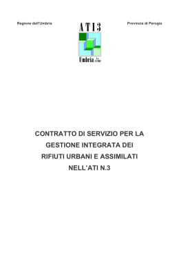 contratto di servizio per la gestione integrata dei rifiuti