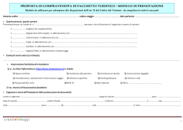 Modulo prenotazione e condizioni di viaggio