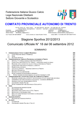 COMITATO PROVINCIALE AUTONOMO DI TRENTO