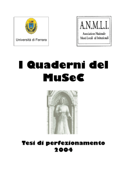 Scelte strategiche nelle logiche di finanziamento dei musei di ente