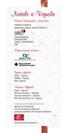 Natale a Vignola - Unione Terre di Castelli