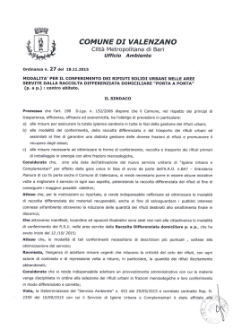 ordinanza n. 27 del 2015