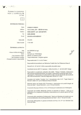 curriculum - Amministrazione Trasparente
