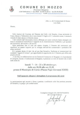 Lettera ai Commercianti