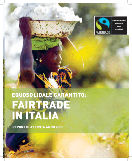 Report Fairtrade Italia 2009