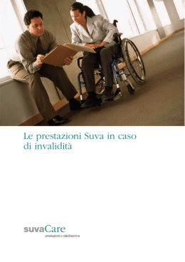 Le prestazioni Suva in caso di invalidit&agrave;