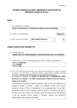 Scheda progetto