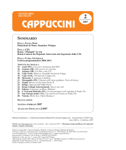 N. 2 - Notiziario dei Frati Cappuccini (febbraio 2007)