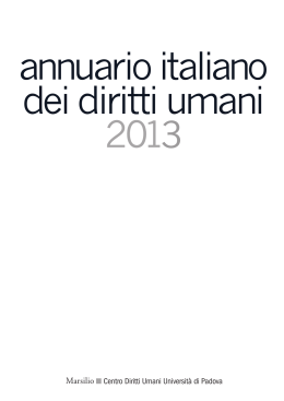 Annuario italiano dei diritti umani 2013