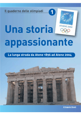 Quaderno delle Olimpiadi" a cura di Augusto Rosati