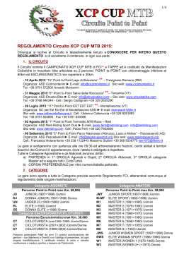 REGOLAMENTO Circuito XCP CUP MTB 2015
