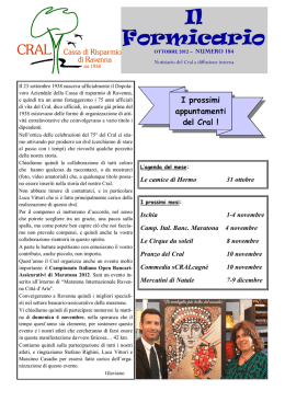 Il Formicario - CRAL - Cassa di Risparmio di Ravenna