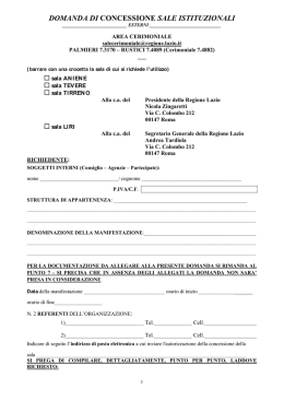 Moduli per la richiesta Sale Istituzionali_INTERNI