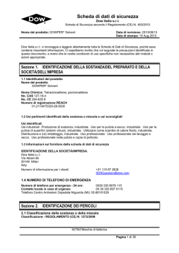 Scheda di dati di sicurezza