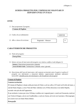 Scheda progetto - Sito Ufficiale del Comune di Paglieta