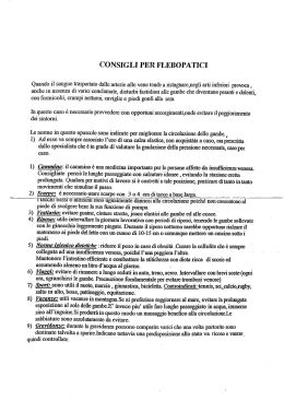 consigli per flebopatici
