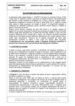 Informazione sulla sicurezza - Scuole