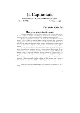 l`anno di mazzini - Biblioteca Provinciale di Foggia La Magna