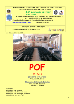 POF_15-16 - Istituto Comprensivo Leonardo da Vinci