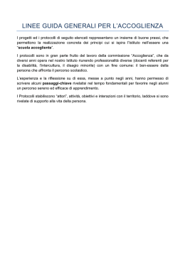linee guida generali per l`accoglienza