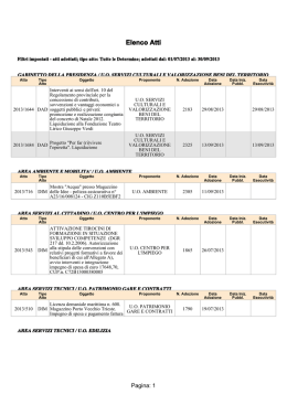 Elenco Atti - Provincia di Trieste