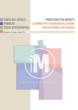 FONDAZIONE RSA MENOTTI CARTA DEI SERVIZI PUBBLICI SOCIO