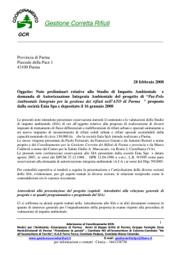 Osservazione al PAI del GCR