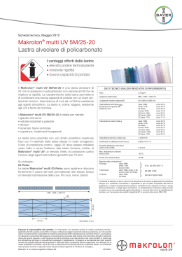 Makrolon® multi UV 5M/25-20 Lastra alveolare di