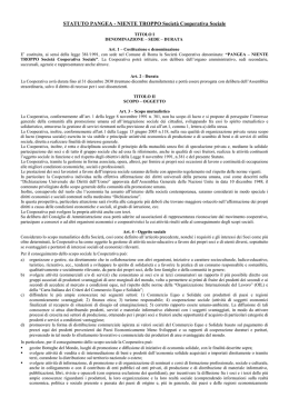 Scarica lo statuto della cooperativa  - Pangea