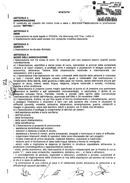 Statuto e atto costitutivo