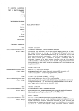 formato europeo per il curriculum vitae