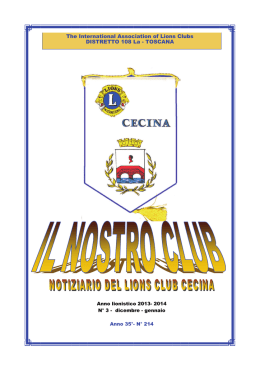 Notiziario n&deg; 3 - Dicembre 2013 - Gennaio 2014