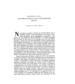 Le lettere di Ettore Lo Gatto a Giovanni Maver
