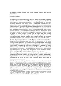 Il Casellario Politico Centrale: &laquo;una grande biografia collettiva della