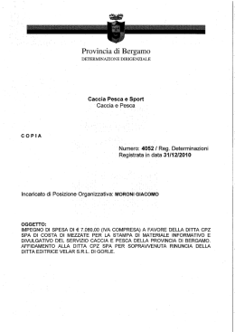 Determinazioni - Provincia di Bergamo