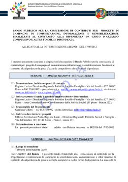 Bando pubblico allegato alla Det. B02926 del 17/05