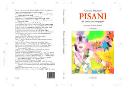 Pisani, un poeta per compagno