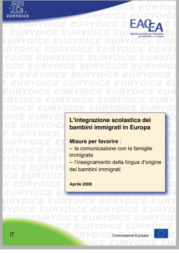L`integrazione scolastica dei bambini immigrati in Europa