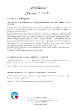 Newsletter n22 - Fondazione Giuseppe Tatarella