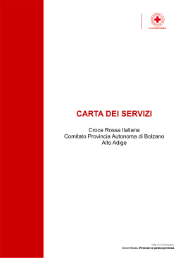 carta dei servizi - Croce Rossa Italiana