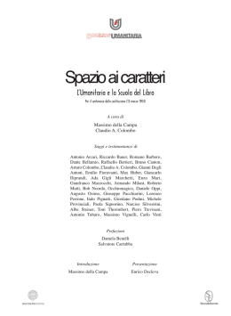 Spazio ai caratteri