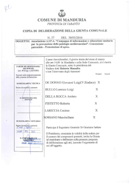 Page 1 COMUNE DI MANDURIA PROVINCIA DI TARANTO COPIA