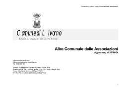 Comune di Livorno Comune di Livorno Ufficio Coordinamento