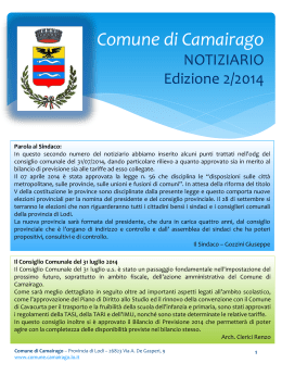 Notiziario 2-2014 - Comune di Camairago