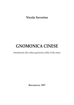 gnomonica cinese - Gnomonica by Nicola Severino