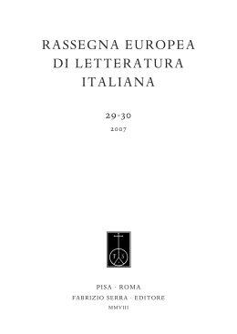 rassegna europea di letteratura italiana
